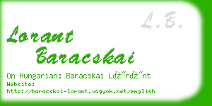lorant baracskai business card